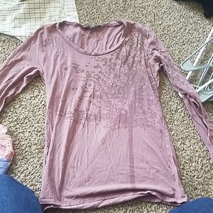 long sleeve tee with tree design